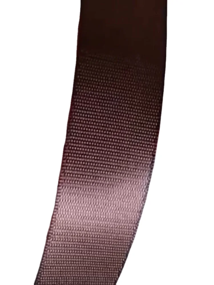 100 Meters Polyester Webbing Belt Dark Brown Webbing Ribbon double seaming Auto Personalized Modification Accessories