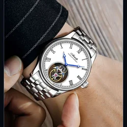 AESOP Watch for Business Men Waterproof Mechanical Watches Flying Tourbillon Male Skeleton Man Brand Luxury Clocks 2023 New 7061