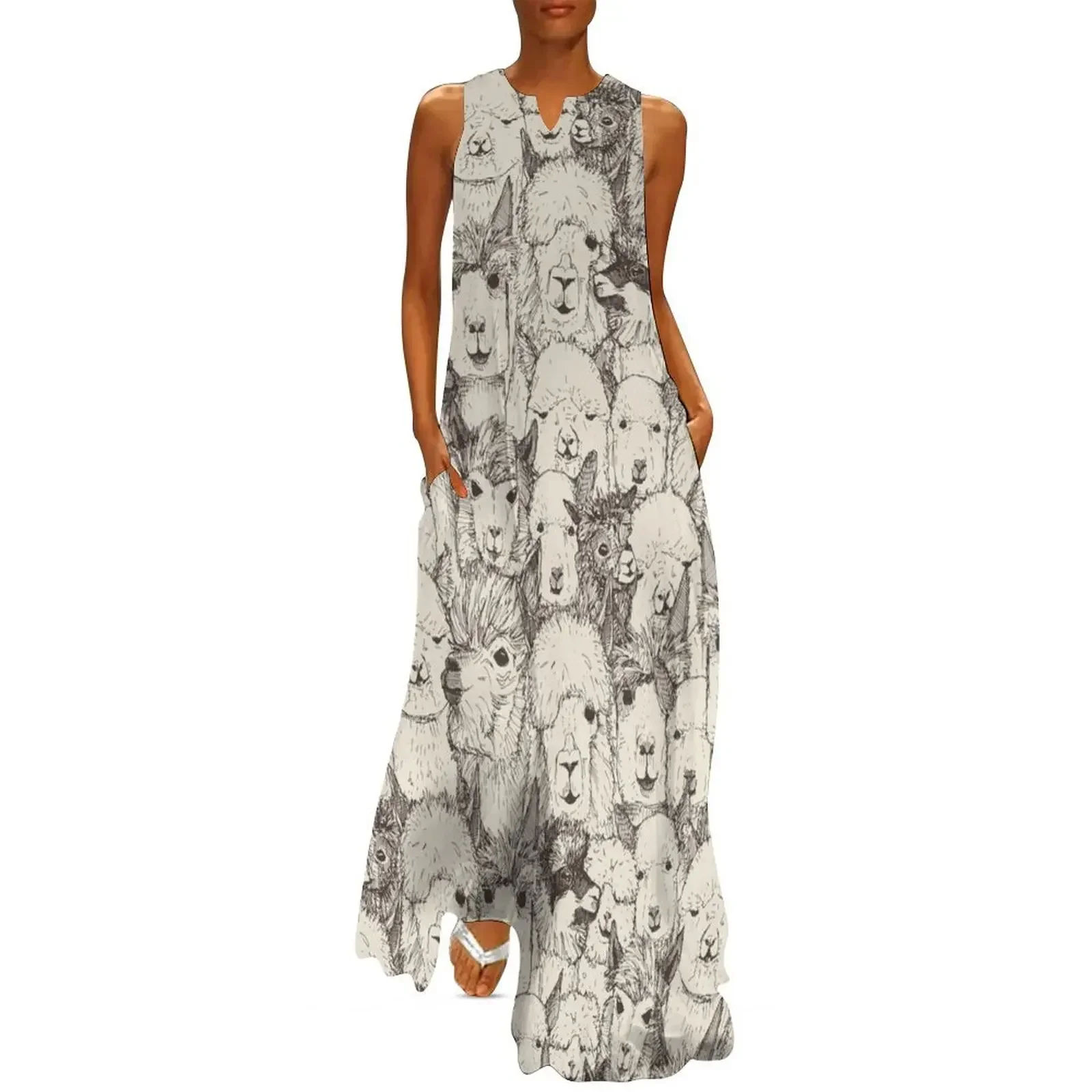 

just alpacas natural Long Dress Female clothing dresses women summer 2025 luxury woman evening dress Dress