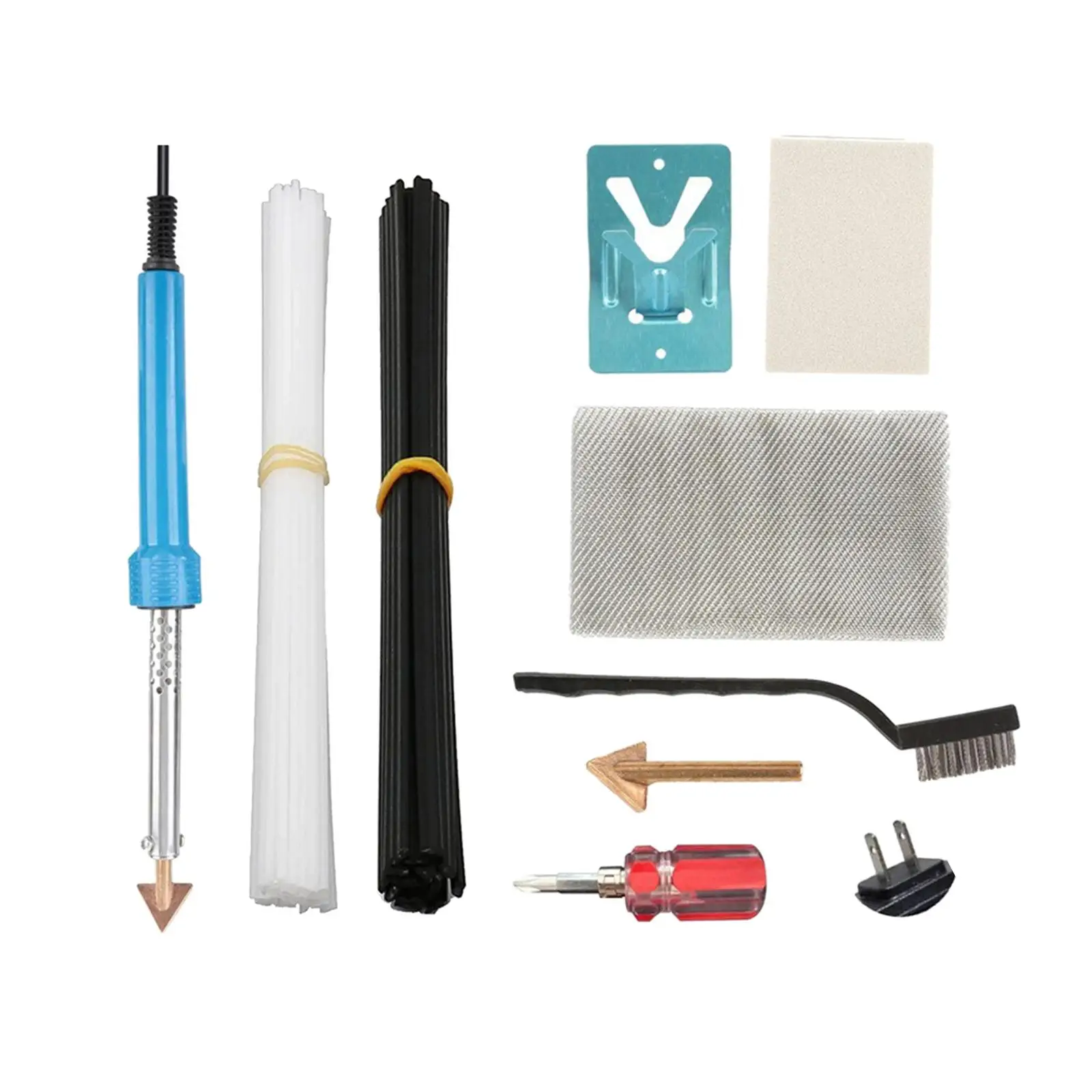 Plastic Welding Kit 1 Metal Mesh Surface Repair 80W Quick Heating 110V 1 Metal Stand Professional Welder Tools for Crafts Canoe