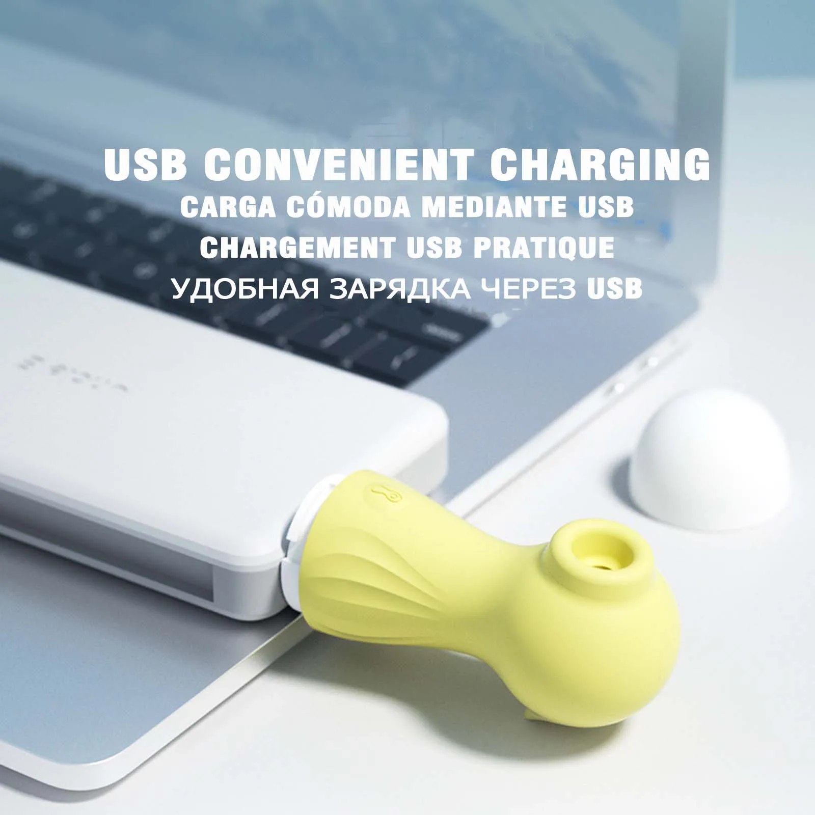 Convenient sucking device Vibrator USB Rechargeable 10 Frequency Modes Waterproof Design Discreet Low Noise Adult Toy for Women