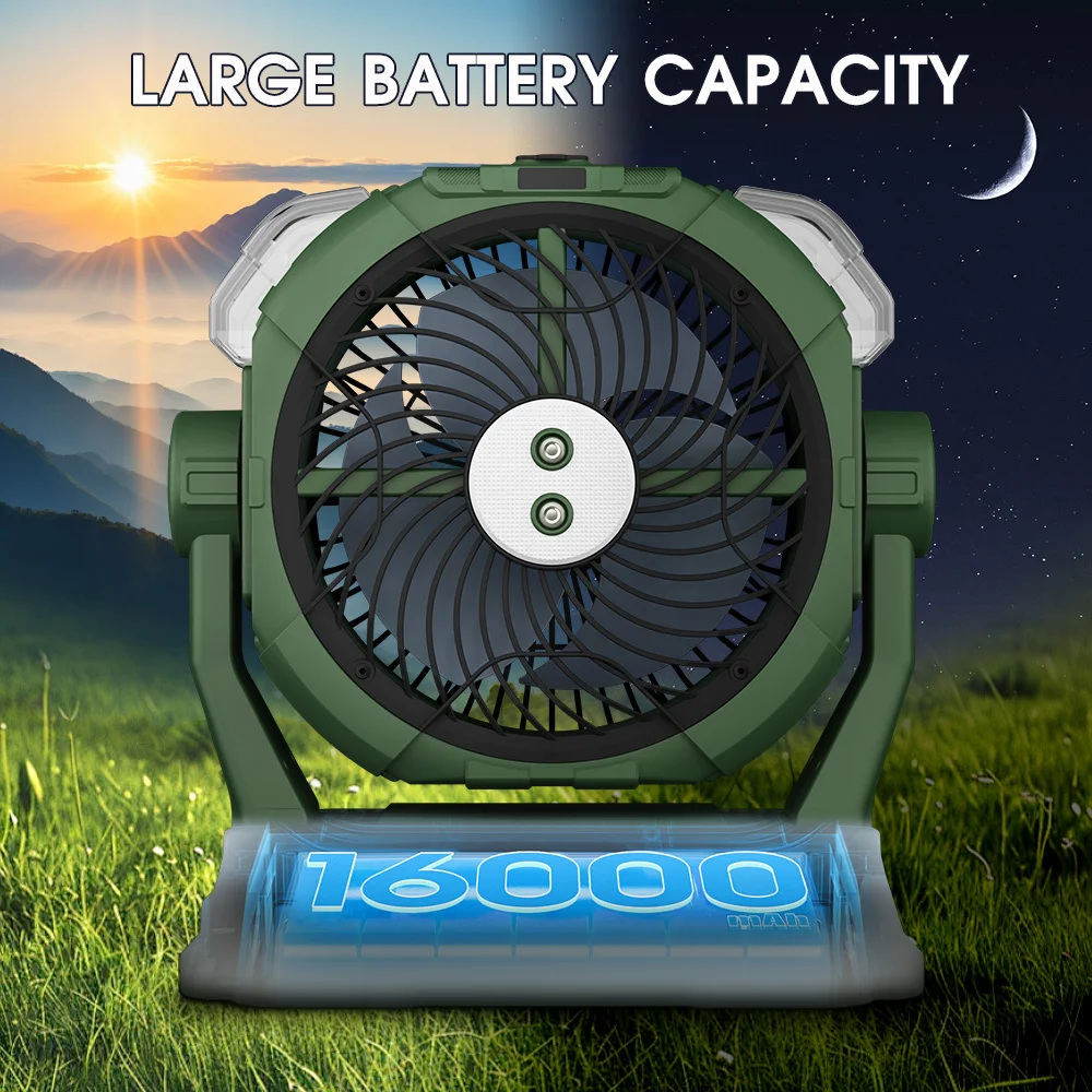 Tropical Rice Farm Anti-humidity Mist Fan, Rustproof Motor & Waterproof Power Bank for Farmhouse Cooling
