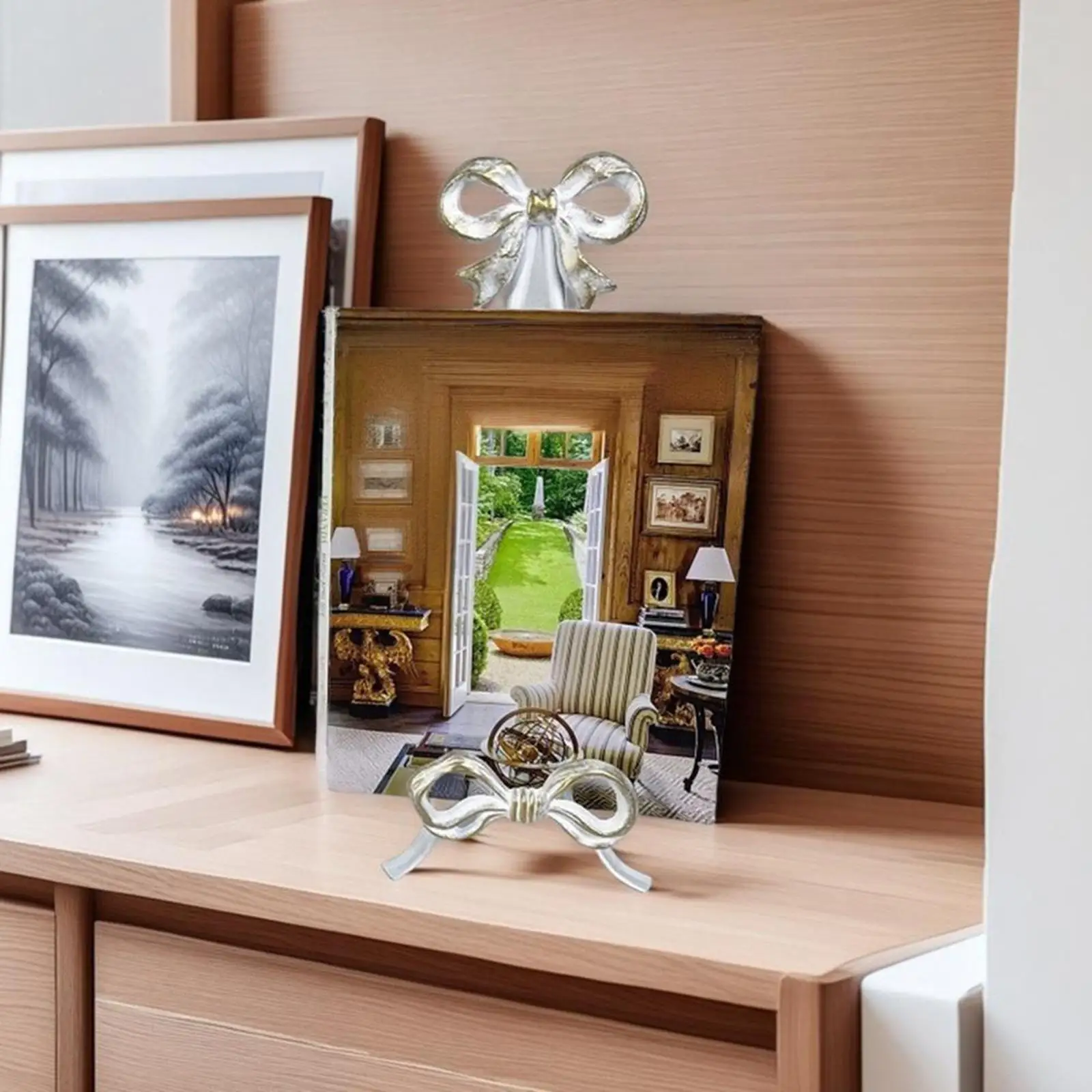 

Iron Recipe Book Stand Organizer for Home 12x14x39.5cm Accessory Versatile
