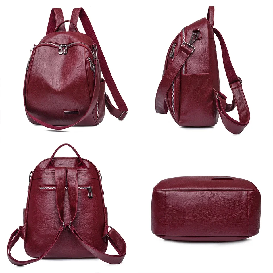 Modischer 3-in-1-Rucksack für Damen, Umhängetasche, Rucksack, Akademie-Büchertasche, Damen-Schultasche, Preppy-Stil, großer klassischer Reiserucksack