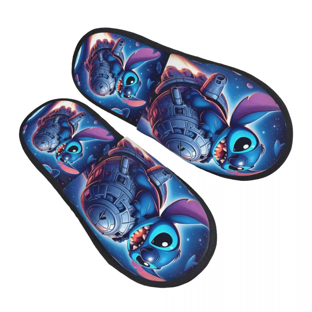 

Индивидуальные стежки, межзвездная наклейка, мультяшные мягкие домашние тапочки из пены с эффектом памяти, женские милые уютные теплые нескользящие тапочки в стиле аниме
