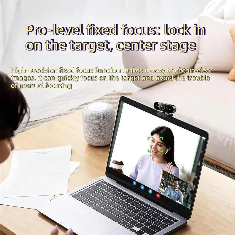 OnePlus 1080P HD Mini Webcam with Microphone USB Interface Supports Laptop Desktop Computer for Live Video Call Conference New