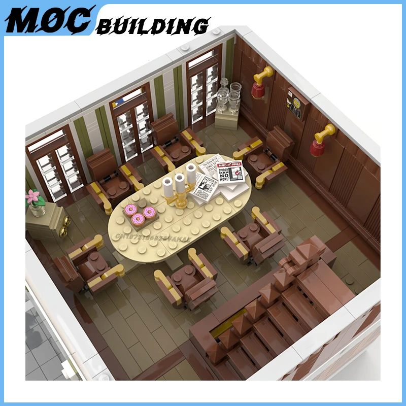 MOC City Street View Architecture Modular The Consulate Model Building Blocks DIY Assembly Bricks Display Collection Toys Gifts