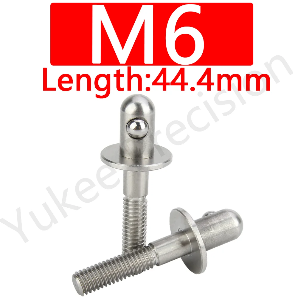 Factory Supply Mushroom Head and M6 Threaed Body Quick Realse Pin A​ll Stainless Steel Ball Lock Pin Length 44.4mm