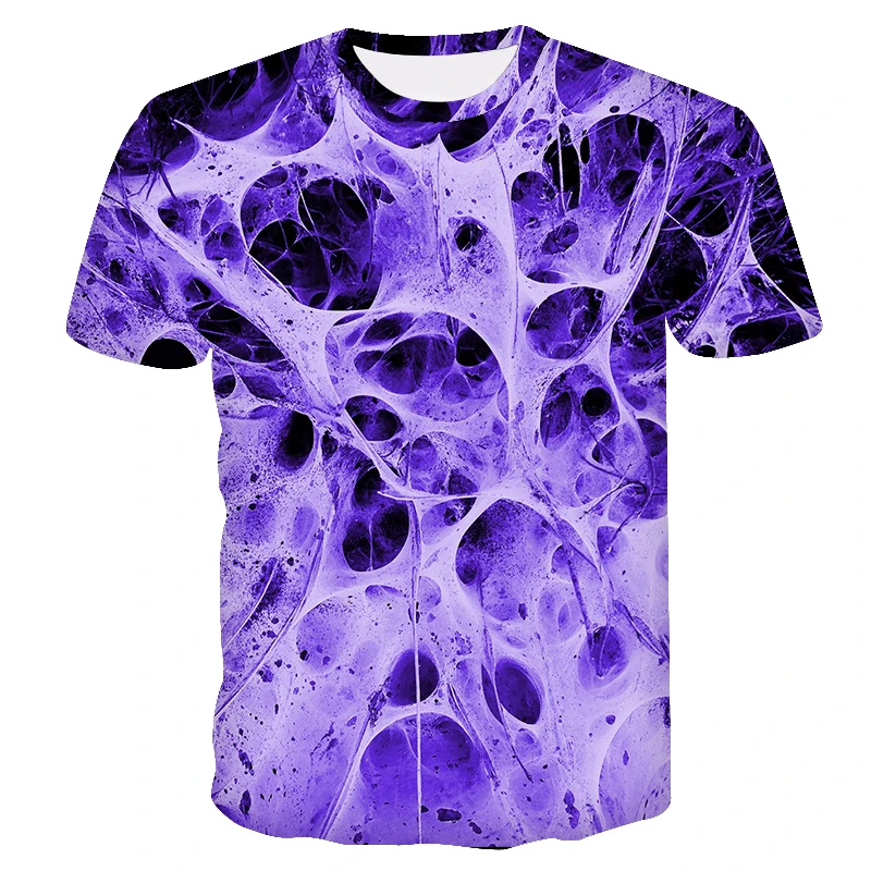 Summer New 3D Three-dimensional Abstract Print T-shirt For Men Fashion Casual Personality T Shirts Trend hip hop Breathable Tees