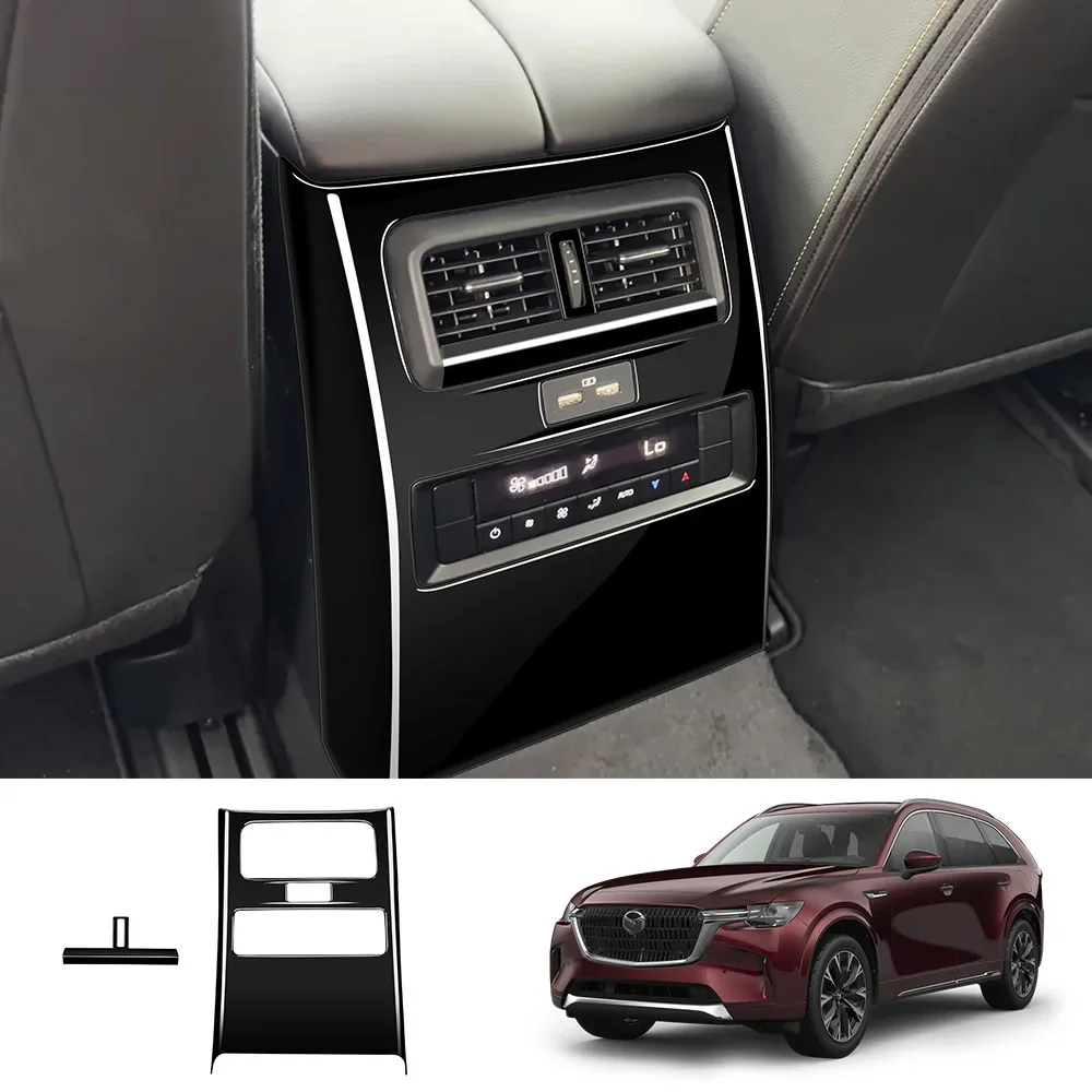 LHD لمازدا CX-90 CX 90 cx90 2024 2025 اكسسوارات السيارات الديكور والعتاد التحول لوحة الإطار نافذة التبديل غطاء مرآة الرؤية الخلفية