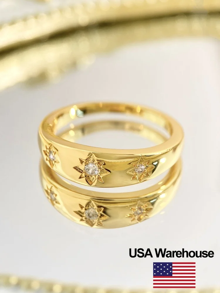 

925 Sterling Silver Zircon Six Pointed Star Fashion Exquisite Ring For Women Engagement Wedding Luxury High Quality Fine Jewelry