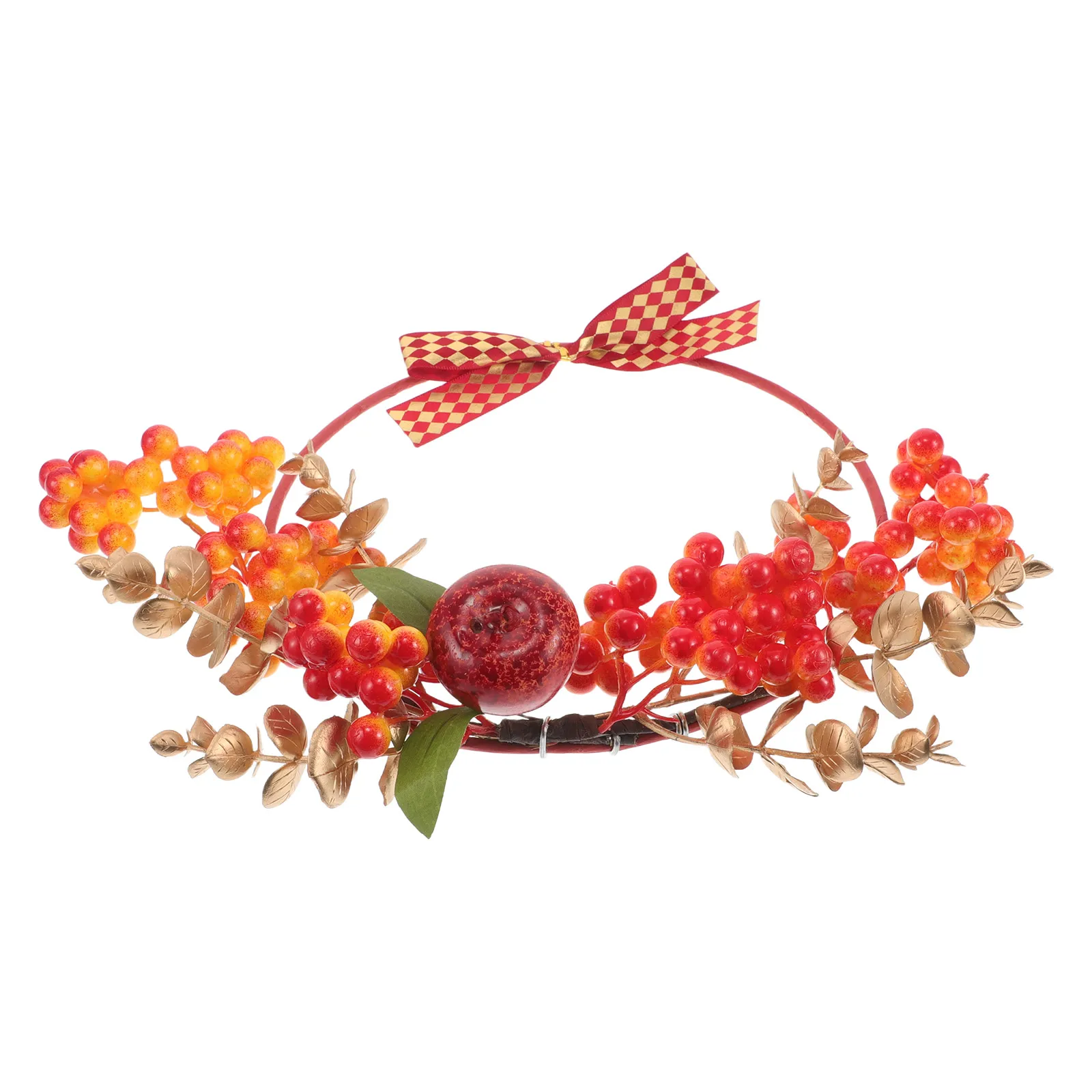 

Christmas Wreath Garland Decor Thanksgiving Window Fall Apple Fruit Outdoor Indoor Holiday Season farmhouse rustic decor small