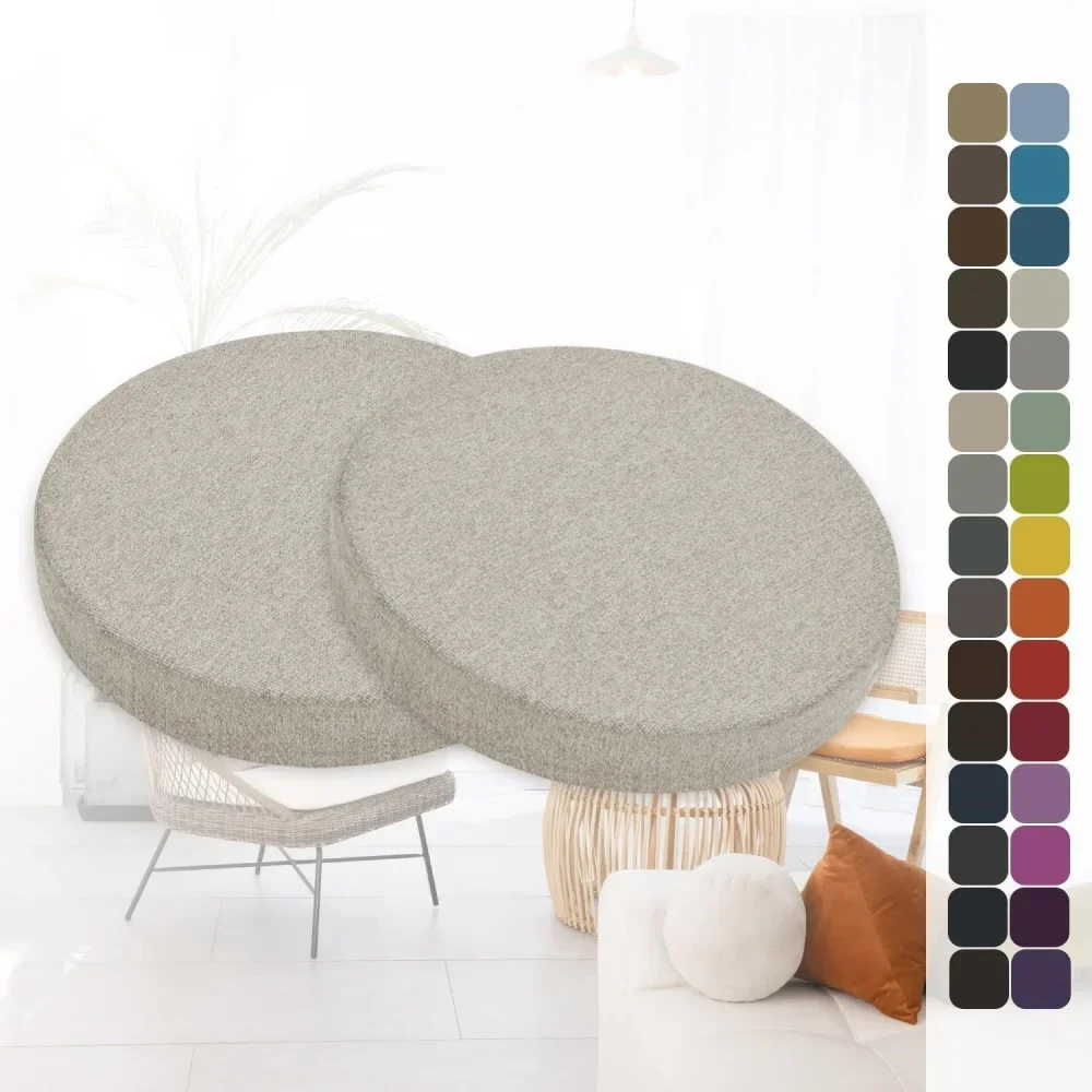 1 Piece Round Chair Cushion Non-slip Removable Washable Soft Thick Floor Futon Round Stool Dining bar Chair Outdoor 3cm/5cm/8cm