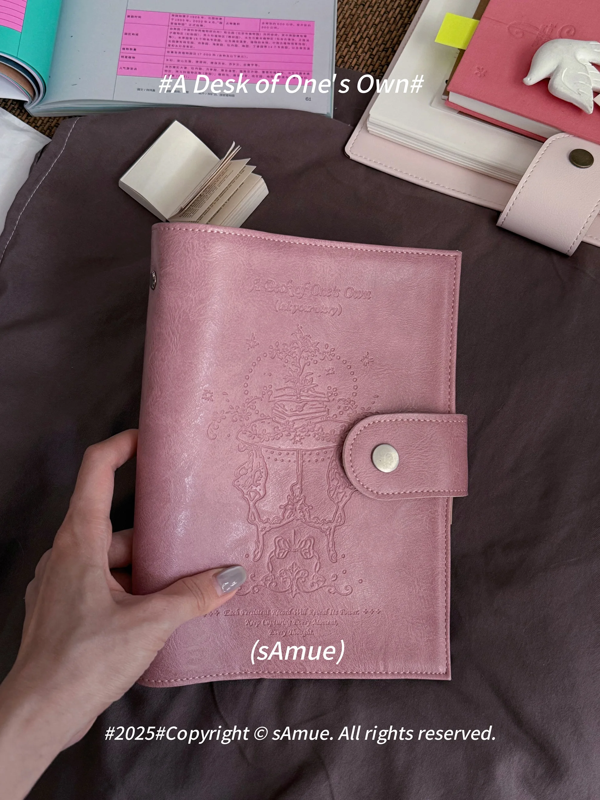 Antique Garden 2025 Special Edition - A5 Binder Notebook with Snap Closure, Vintage Floral Journal for Writing, Planner, Note