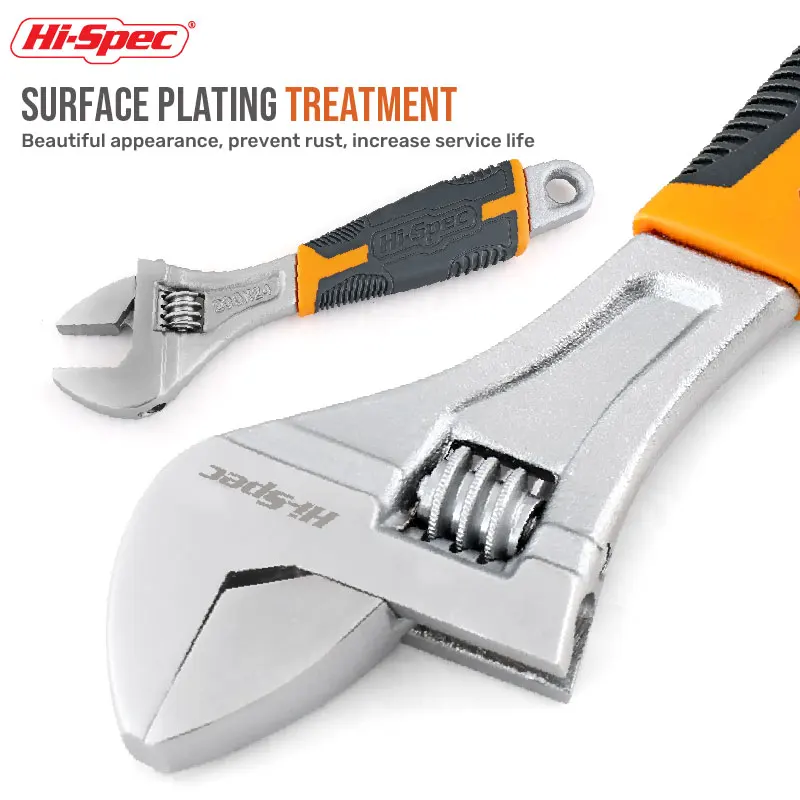 Llave de trinquete ajustable de 8 pulgadas, llave Universal de acero al cromo vanadio para el hogar y el baño, herramienta de mano