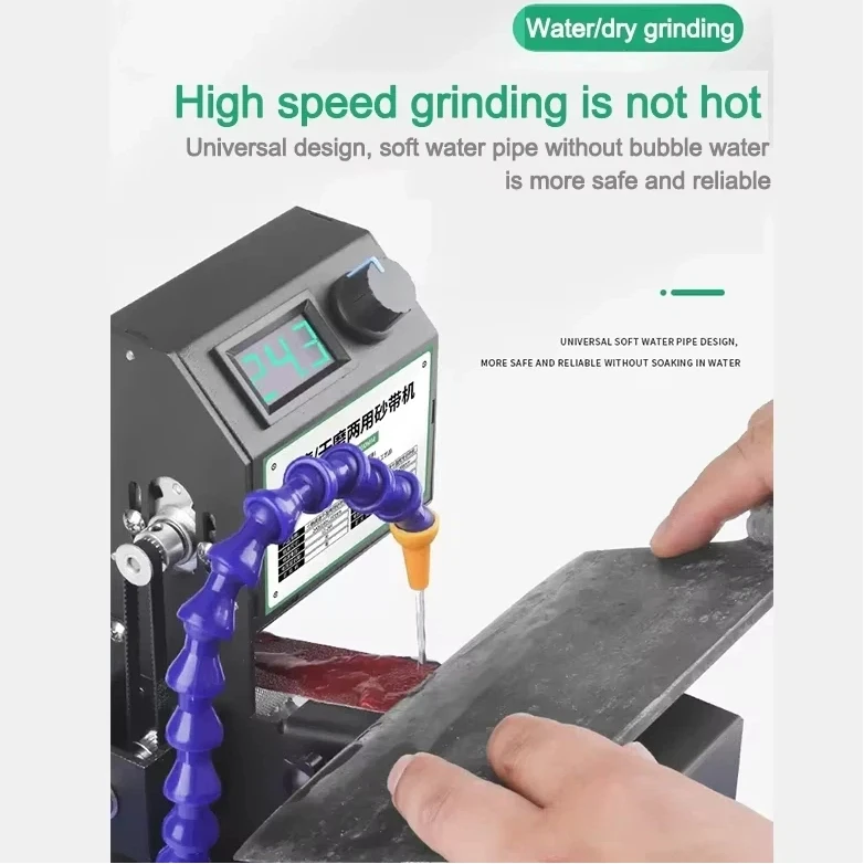 

CX-350W Electric Mini Belt Sander Polishing Machine Grinding Machine Belt Sanding Tool Knife Tool Sharpener Adjustable Speed