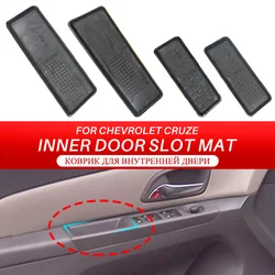 For Chevrolet Cruze Door Slot Pad Interior Parts Car Door Groove Mat Rubber Mat Car Accessories 2009-2012 2013 2014 2015 4pcs