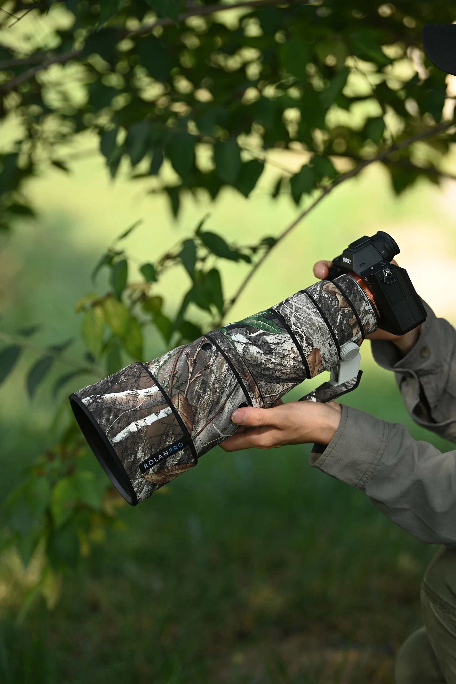 ROLANPRO Wasserdichter Objektivschutz für Sony FE 600mm F6.3 GM OSS Camo Regenschutz Schutzhülle SEL600F63GM Etui 600F6.3GM Stoff – Detail 14