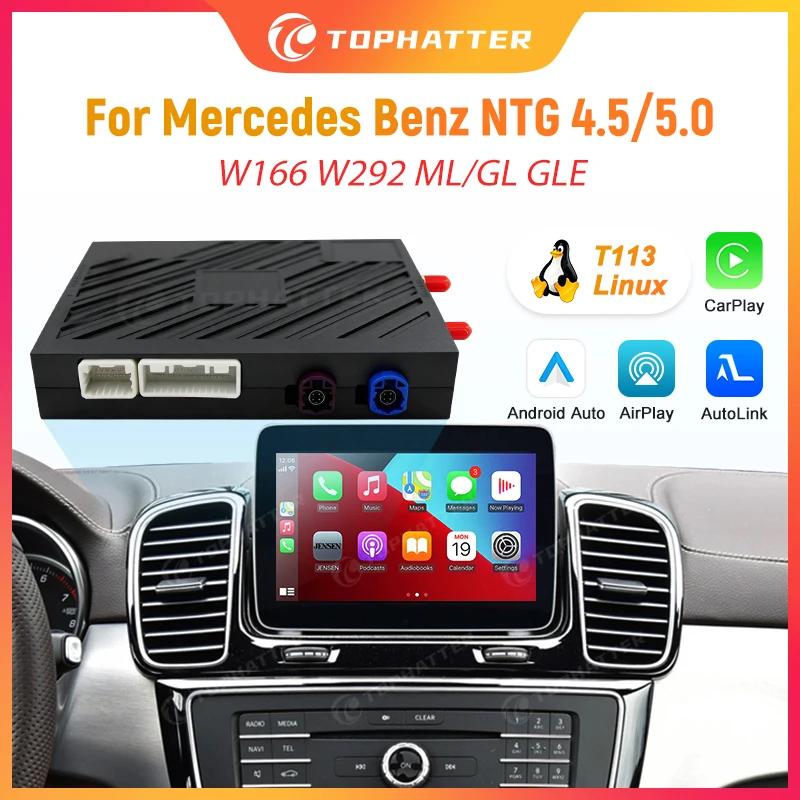 

For Mercedes W212 W213 E-Class & W166 GLE ML Android Auto CarPlay Multimedia Video Interface Box HD Screen Mirroring