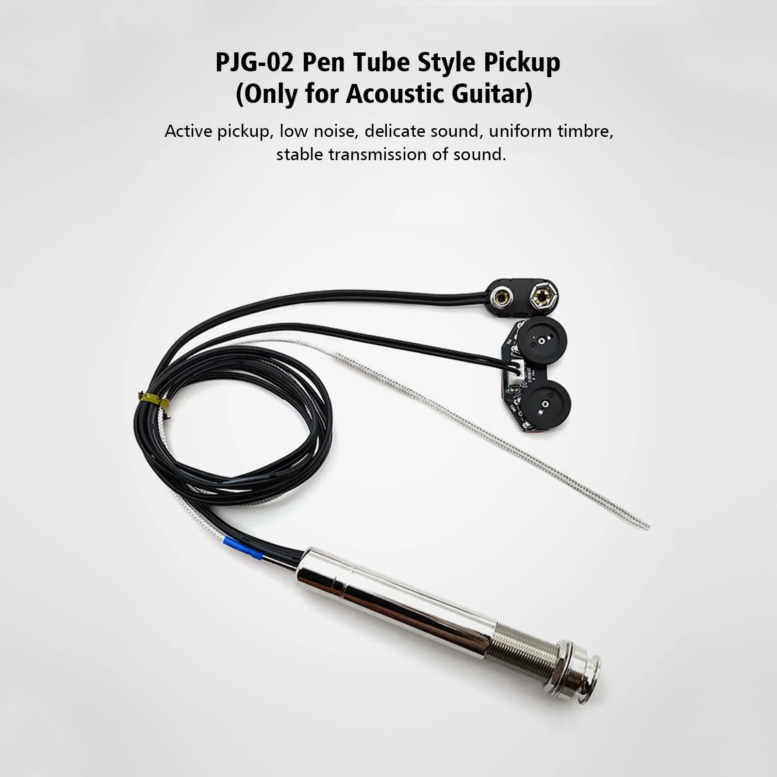 Pen Tube Style Acoustic Guitar Undersaddle Pickup Active Pickup Volume and Tone Controls Only for Acoustic Guitar