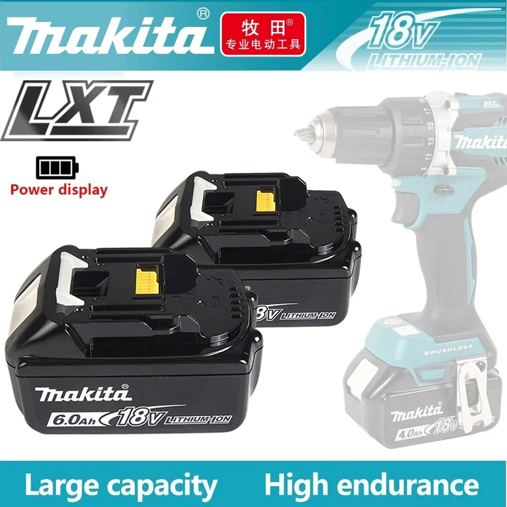 

Original Makita 18V 6A Rechargeable Power Tools Battery 18V Makita with LED LXT BL1860B BL1860 BL1850 Replacement Li-ion Battery