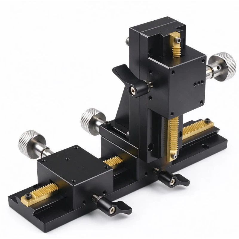 Dovetail Slot Slide Z-Axis Lift Table LWZ 25/40/60 Vertical Table Slide Rail Manual Displacement Optical Z-Axis Slide L：50–500mm