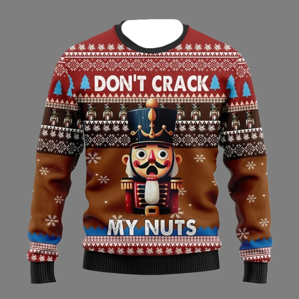 25/26 Hot Selling New Nutcracker Network Meme Series Ugly Sweater Family Christmas Party Hoodie Enlarged Adult Autumn/Winter Top