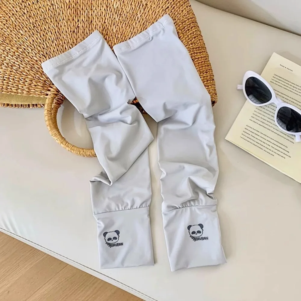 

Elastic Long Ice Silk Sleeves Thin Ice Sleeves Sunscreen Arm Covers UV Insulation Cartoon Animals Cycling Gloves Driving
