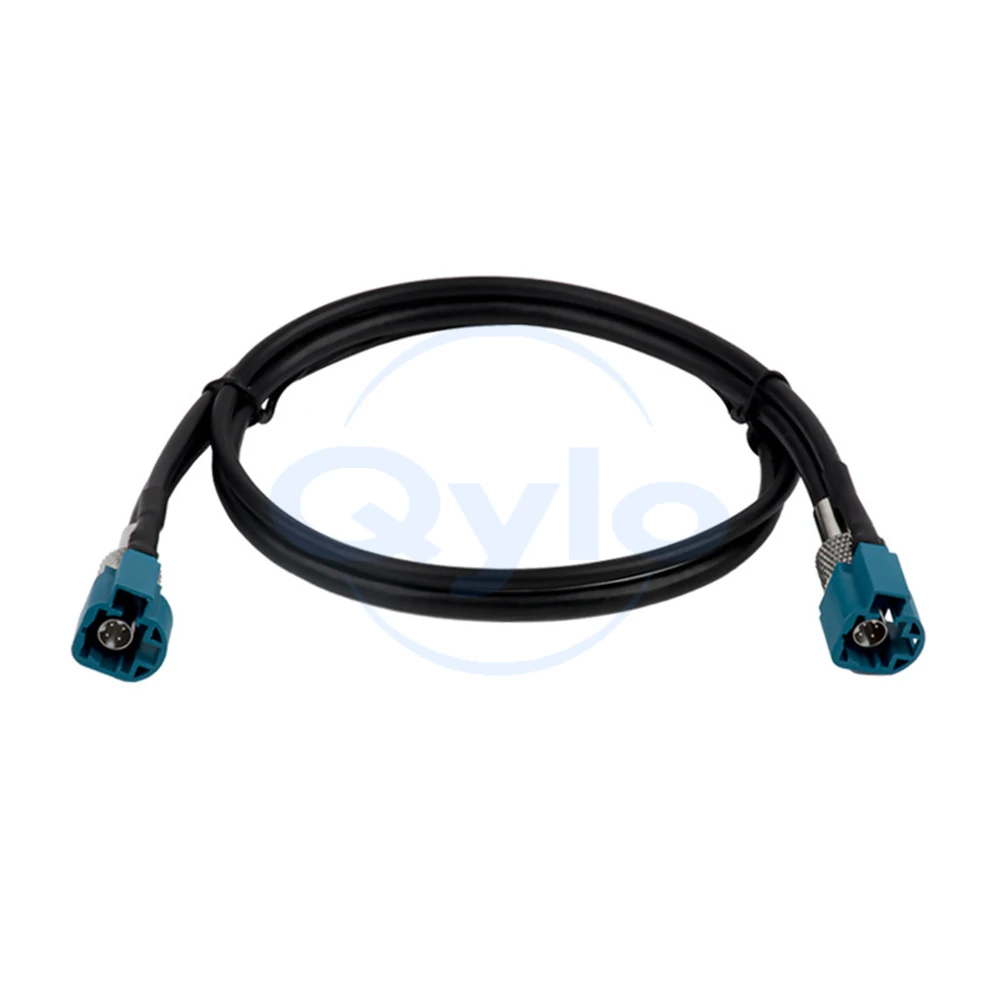 4+2-pin LVDS cable / 6-pin HSD/LVDS + 2-pin automotive high-definition camera transmission cable with aqua blue plug (1 pcs)