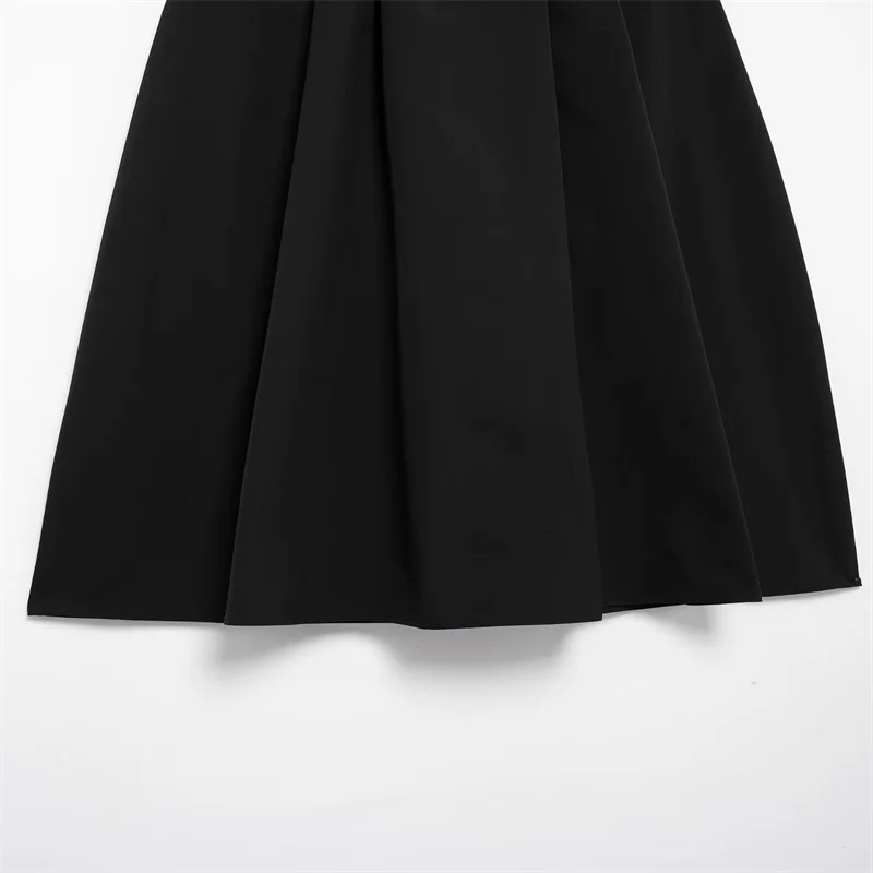 ZBZA-Jupe Longue à Nministériels d Papillon pour Femme, Demi-jupe, Taille Haute, Cape Peplum, Petites Jupes Noires, Nouvelle Mode Été 2024