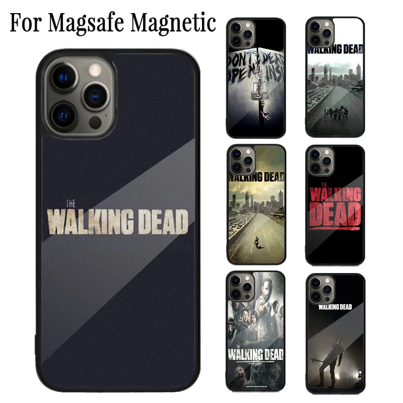 The Walking Dead Magnetic Phone Case Coque For iPhone 16 15 14 Plus 13 12 Mini 11 Pro Max Magsafe Wireless Charging Cover Capa