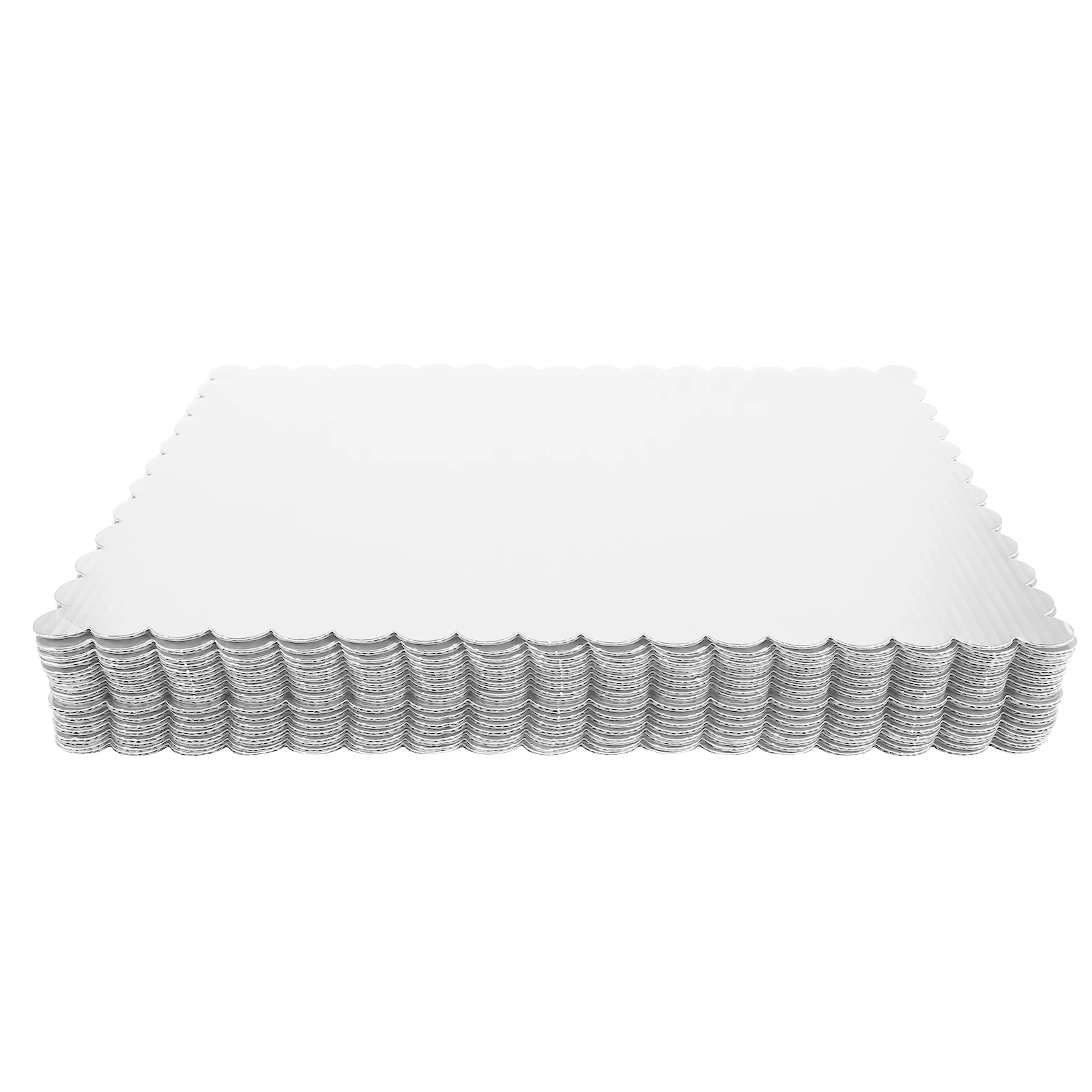 

20pcs 10X14 Inch Corrugated Sheet Cake Boards 2Mm Thick Grease Resistant Baking Bases Wave Edge Design Disposable For Cake