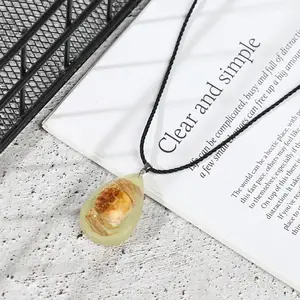 قلادة الحشرات الطبيعية قلادة الراتنج العقرب السلطعون سلسلة البرونزية قلادة خمر أزرق للجنسين قلادة طويلة بوهو هدية مجوهرات أفضل 8 دمى جاسبيون مبيعا - رقم 4