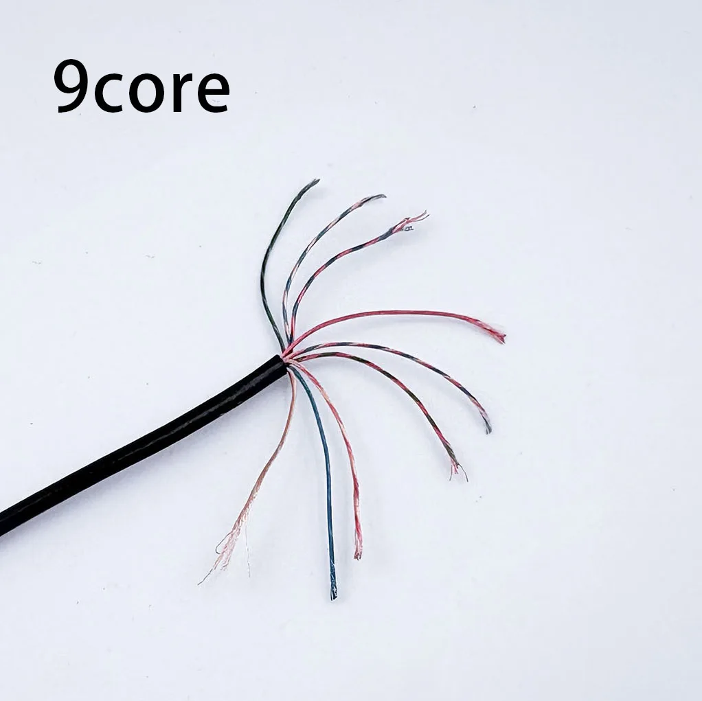 Mehradriges Emailliertes Kabel 2 / 3 / 4 / 5 / 6 / 8 / 9 Adern 8/0,08MM Weiches Kabel PVC Kopfhörerkabel Reparaturleitung