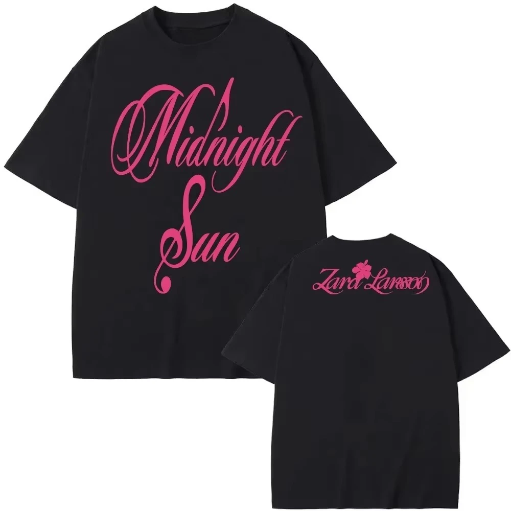Camiseta del mismo estilo de Zara Larsson Singer, camiseta con estampado gráfico del álbum Midnight Sun, camiseta informal de algodón puro para hombre y mujer, Top de moda