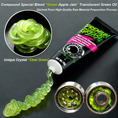 Imagen 2 del producto 1-5 uds grasa para bicicleta salsa de manzana verde grasa para rodamientos aceite de Motor lubricante pistola de grasa opcional, accesorios de mantenimiento de bicicletas
