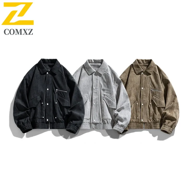 

COMXZ новые куртки с отложным воротником, американский ретро-модный минималистичный дорожный рабочий плащ, стильное пальто для кемпинга, мужская одежда
