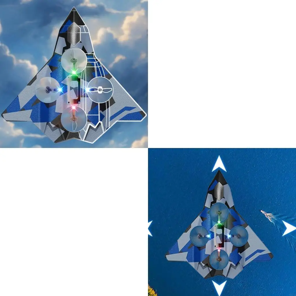 

Hand Throw Foam Fighter Jet Remote Control Stunt Plane Safe Glider Toy Electric Throwable Planes Toy for Children