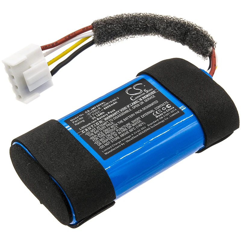 Li-ion Speaker Battery for JBL,Flip 5,3.7V,6800mAh,JBLFLIP5WHTAM,Link Portable,1INR19/66-2,ID1060-A,33LIR200120,SUN-INTE-1521