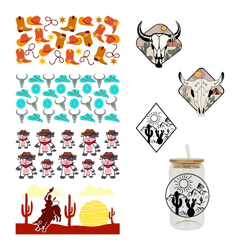 UV DTF Transfers Stickers, 16oz, Cup Wrap, Mexican Cowboy Printed, DIY Glass Ceramic Metal Leather, Etc. D664