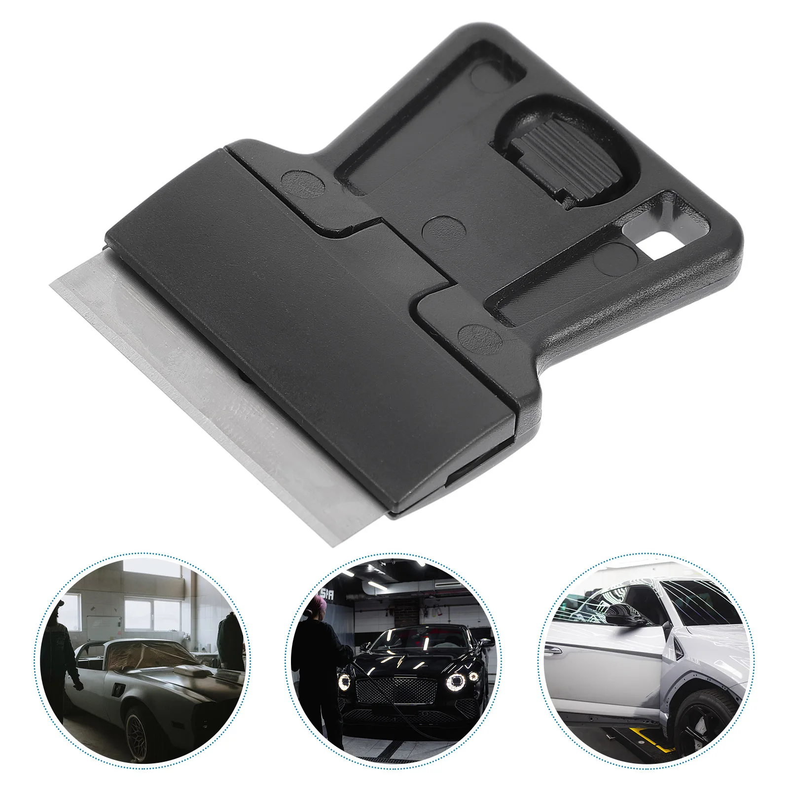 4pcs Cleaning Scraper Ergonomic Anti-Slip Handle Multi-Purpose Razor Blades Tool For Stickers Removal On Glass Tiles