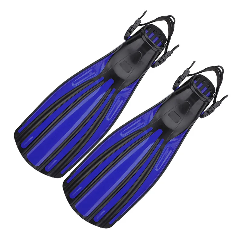 Adjustable Diving Flippers Spring Heel Strap Mid-Length Professional Deep Diving Flippers 4-Line Vajra Scuba Diving Frog Shoes