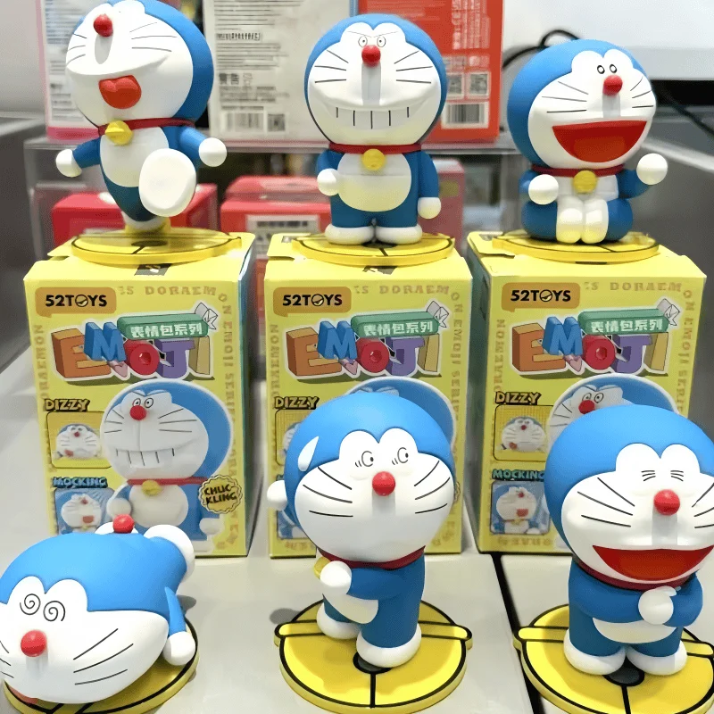 

Anime 52toys Original Doraemon Emoji Series Blind Box Action Figure Collectible Toy Desktop Decoration Gift For Birthday Toy