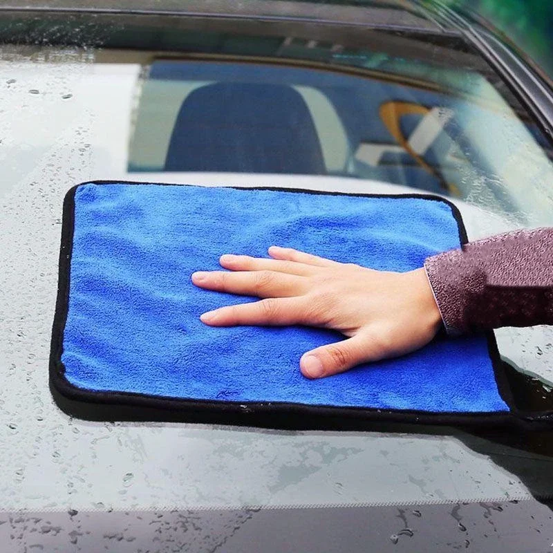 1-10pcs Microfiber Car Washing Towel Soft Quick Drying Windows Mirrors Wiping Rags Home Double Layer Cleaning Cloths 400GSM