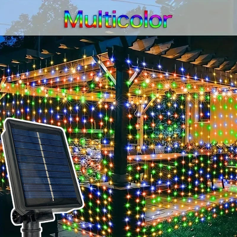 3/6M Solar Fairy Curtain String Light Garden Decor Room Decoration Christmas Tree Ornaments Wedding LED Outdoor Holiday Light