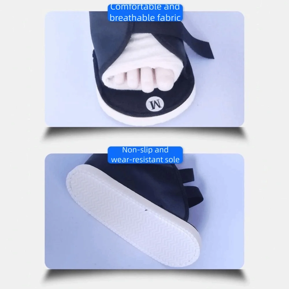 Prevent Slip Walking Cast Shoe Shock Absorbing Faux Leather Post Operative Shoe Foot Protection Adjustable Plaster Shoe