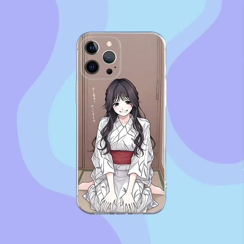 حافظة هاتف Kaoruko Anime Waguri لهاتف iPhone 17,16,15,14,13,12,11 Pro,Max,Plus,X,XS,XR,SE4,E غطاء ناعم شفاف صغير