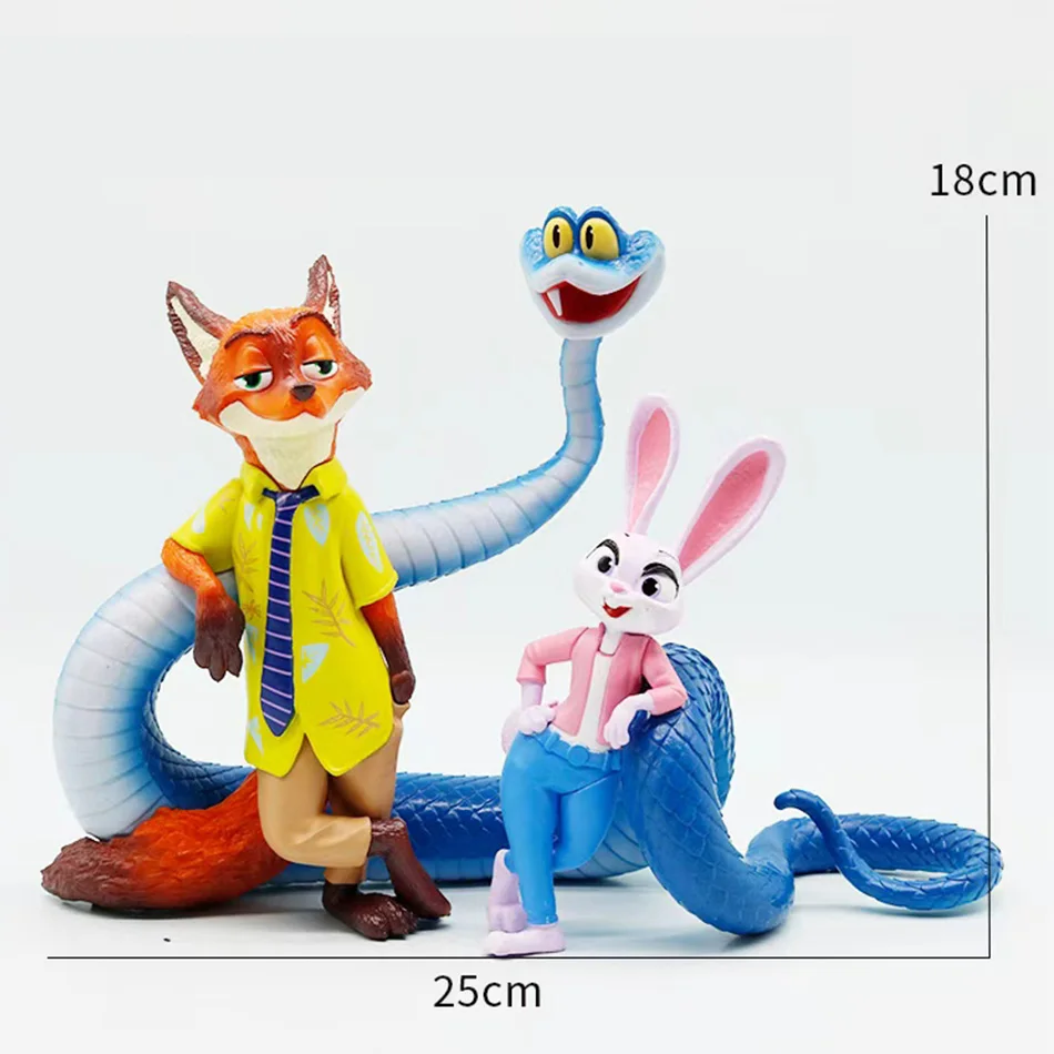 ฟิกเกอร์การ์ตูนจากภาพยนตร์ Hot Film 18 ซม. จูดี้ ฮอปส์ และ นิค ไวลด์ จากเรื่อง Crazy Animal City ทำจาก PVC ของสะสม ตุ๊กตาการ์ตูน ของขวัญคริสต์มาส/ฮาโลวีน