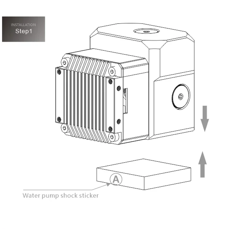 Bykski PWM-DDC-Pumpe mit automatischer Geschwindigkeit, DC 12 V, für PC-Wasserkühlsystem, maximale Durchflusshebung, 6 Meter, 700 l/h, CP-SR-PMD3-X