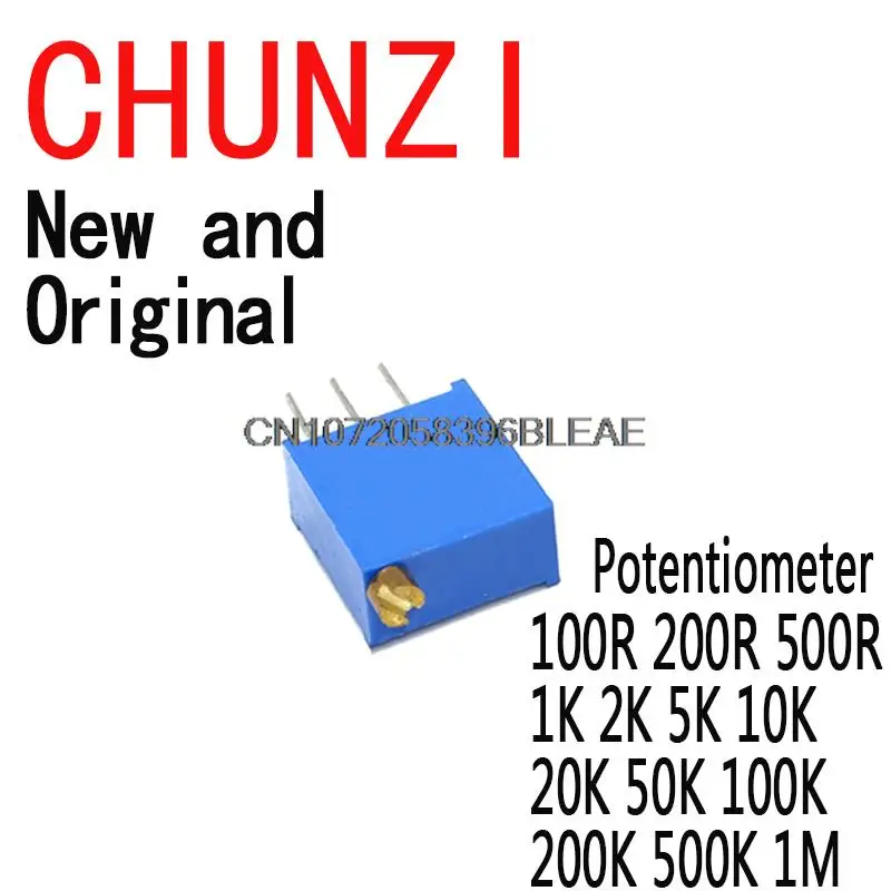 

2 шт. 3296 Вт потенциометр 13 значений * 2 шт. набор переменных резисторов 100R 200R 500R 1K 2K 5K 10K 20K 50K 100K 200K 500K 1M